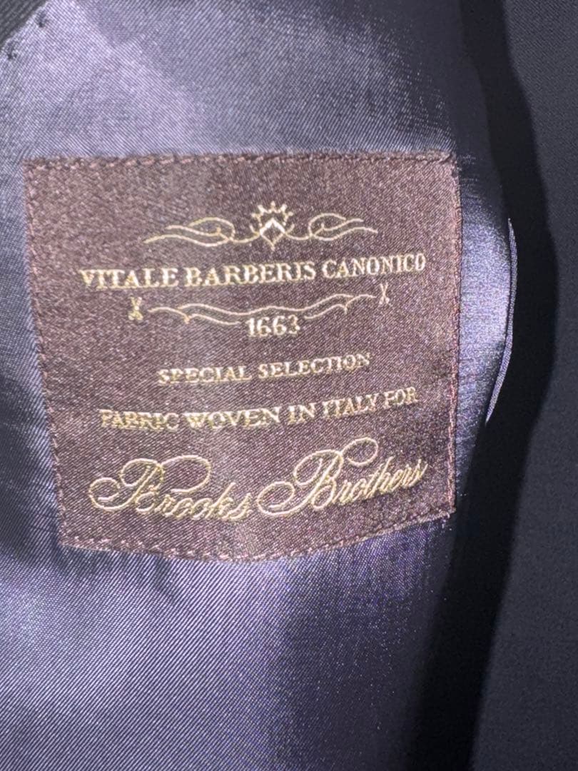 美品　ブルックスブラザーズ【リージェント×カノニコ】紺ブレ 37SHT ブレザー