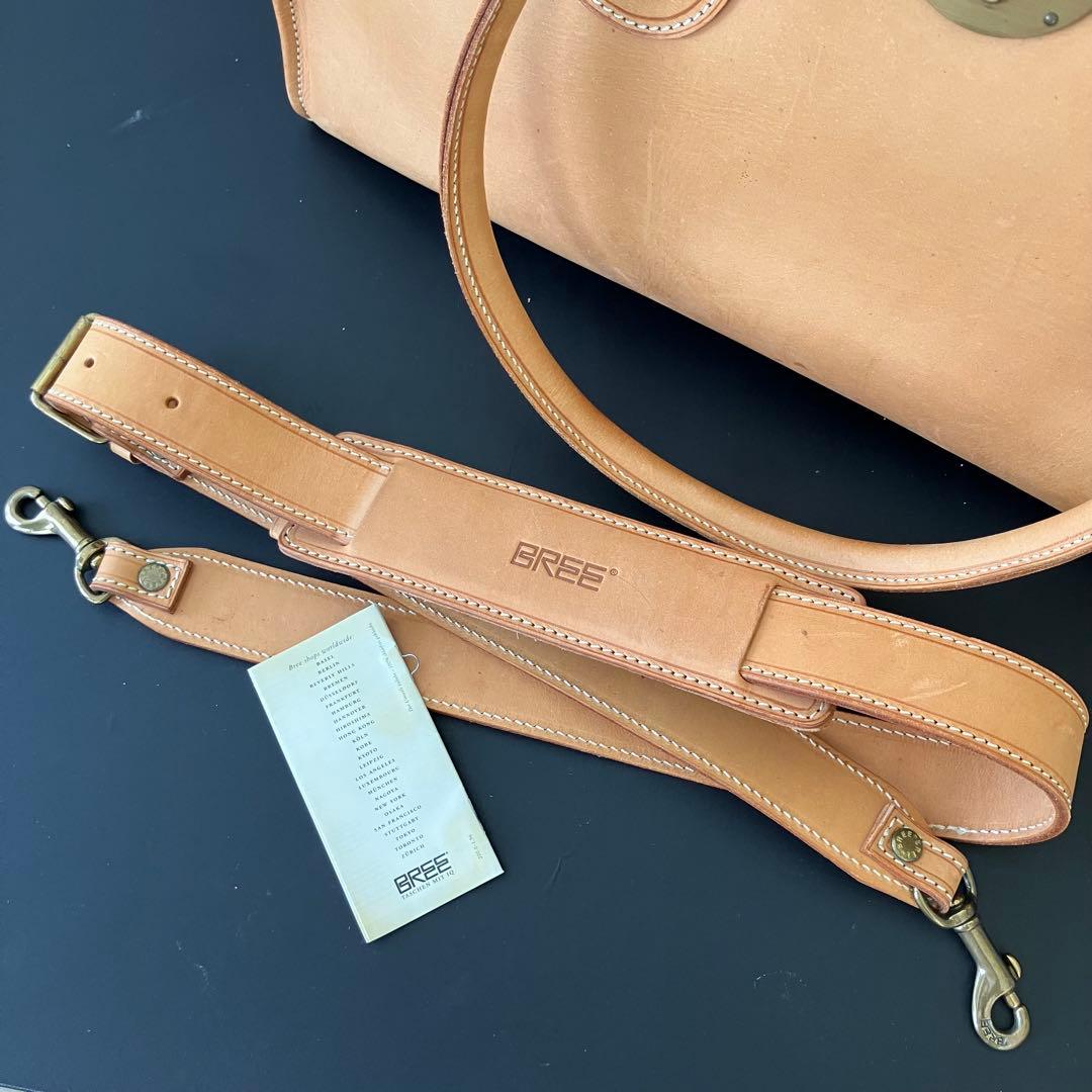 BREE classic ヌメ革 2WAY ボストンバッグ/鍵付き/48cm