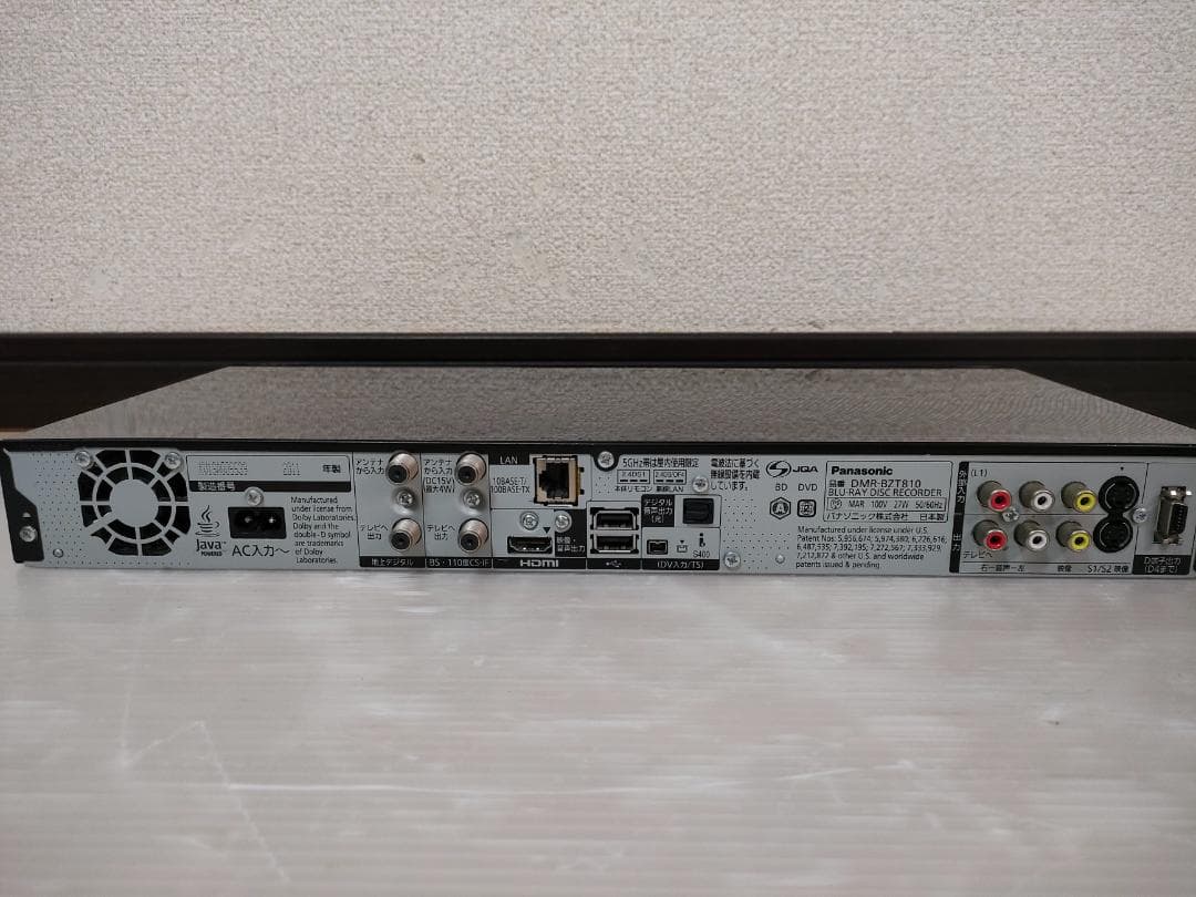パナソニック BDプレイヤー/レコーダー DMR-BZT810 2011年製