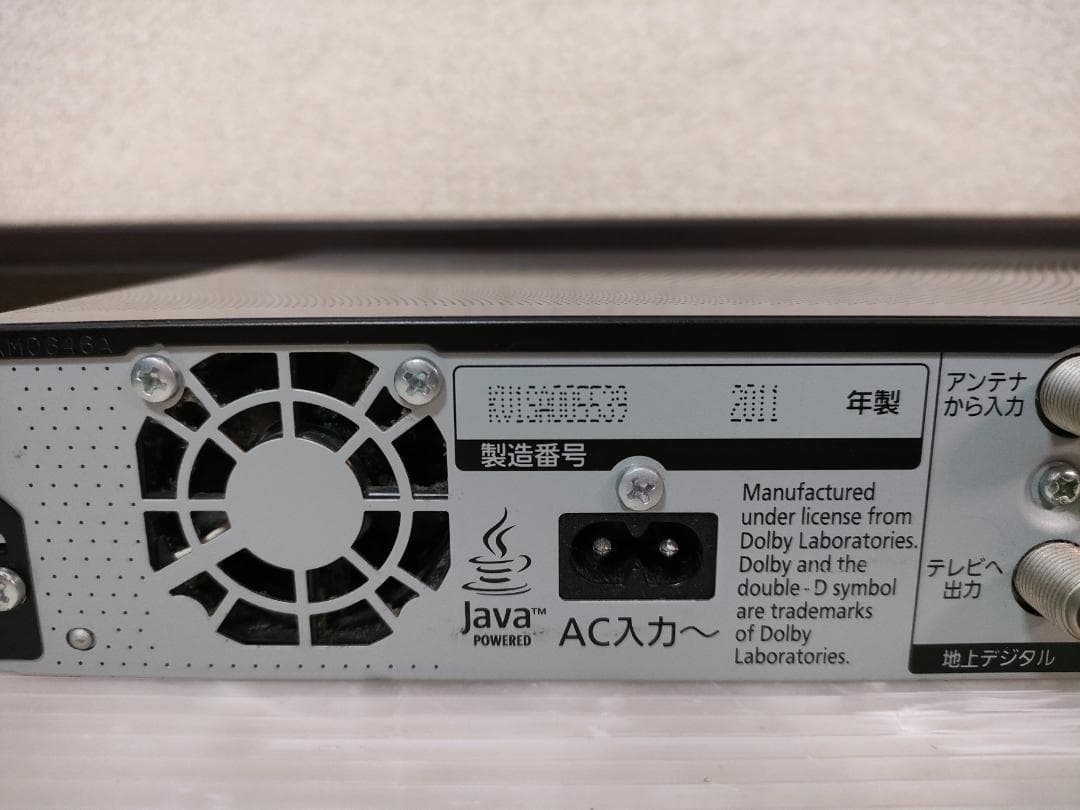 パナソニック BDプレイヤー/レコーダー DMR-BZT810 2011年製