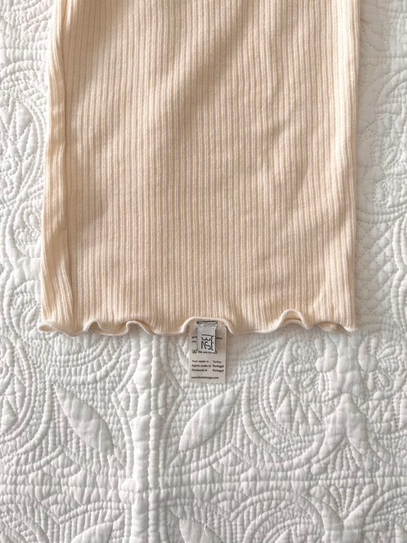 トップス BASERANGE OMATO TURTLE NECK OFF WHITE