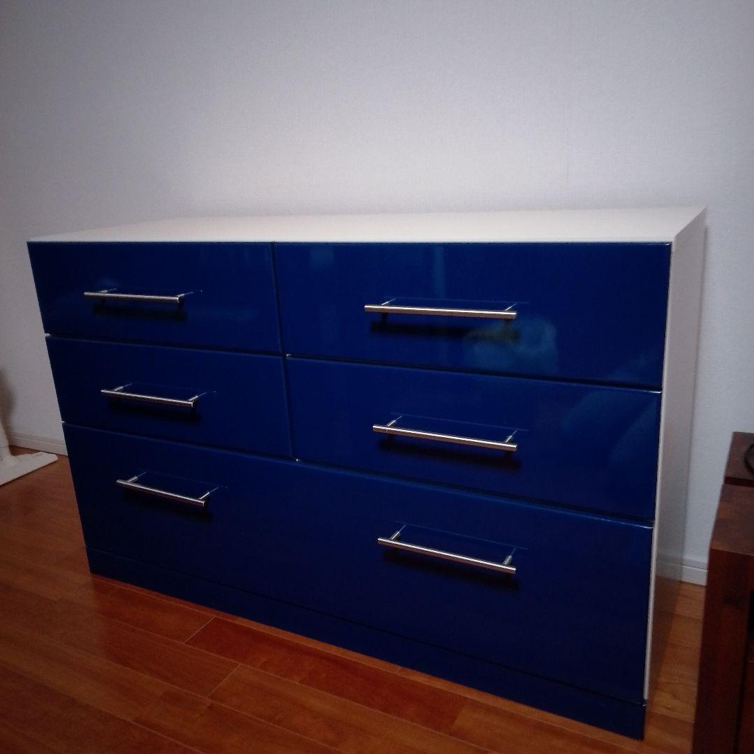 【daybee】青いチェスト 6引き出し