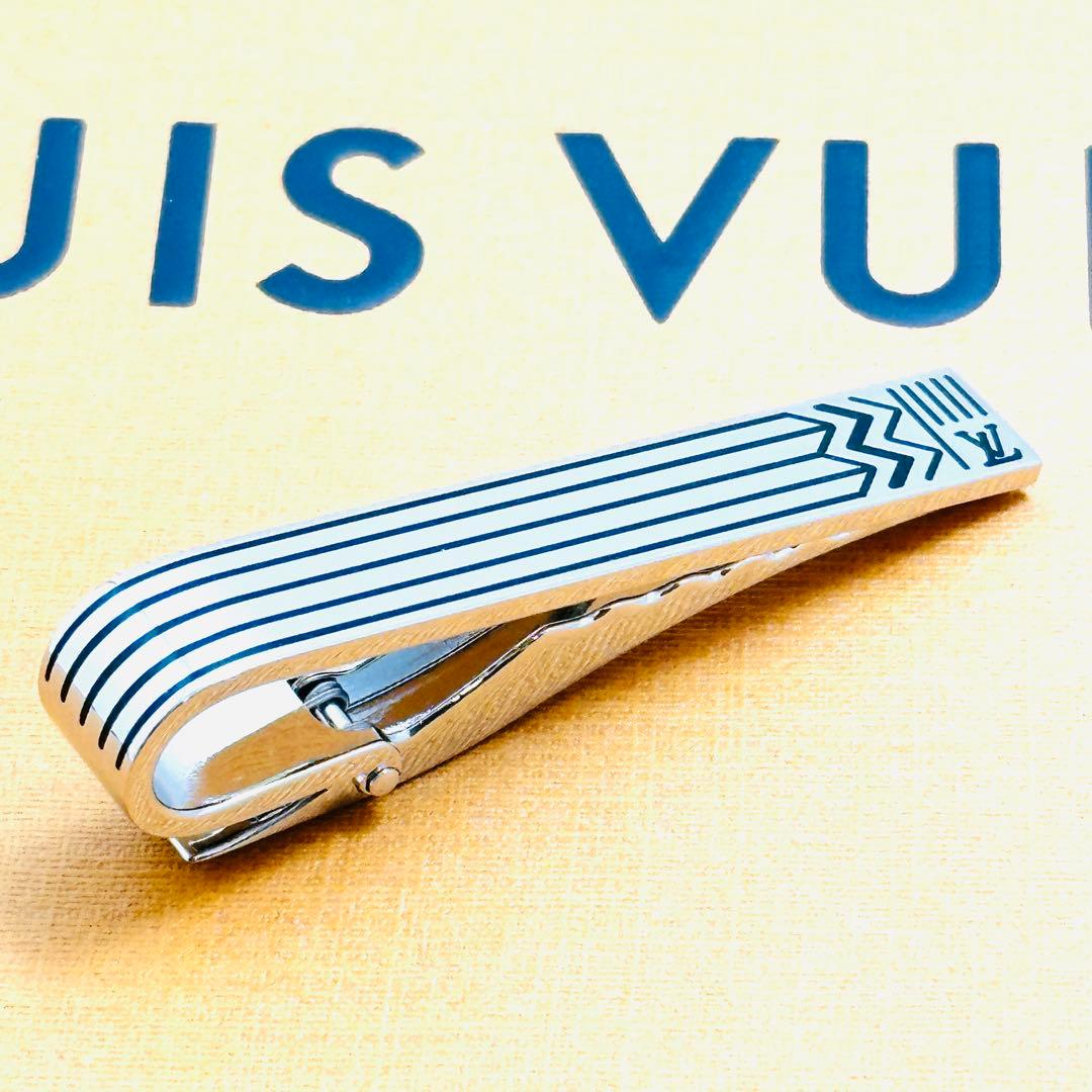 LOUIS　VUITTON　ロゴ　ネクタイピン　M66949　シルバー　タイバー