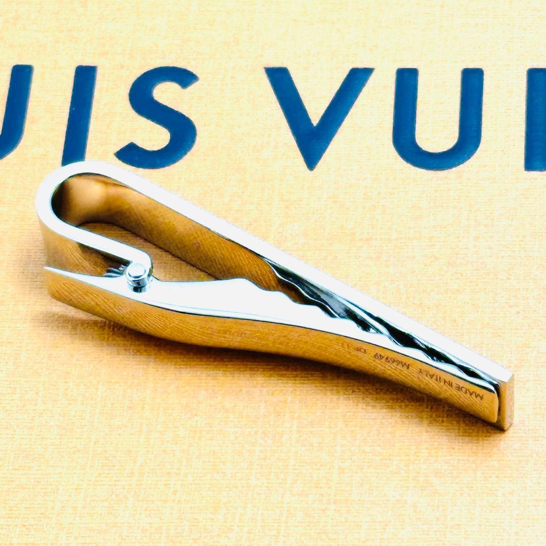 LOUIS　VUITTON　ロゴ　ネクタイピン　M66949　シルバー　タイバー