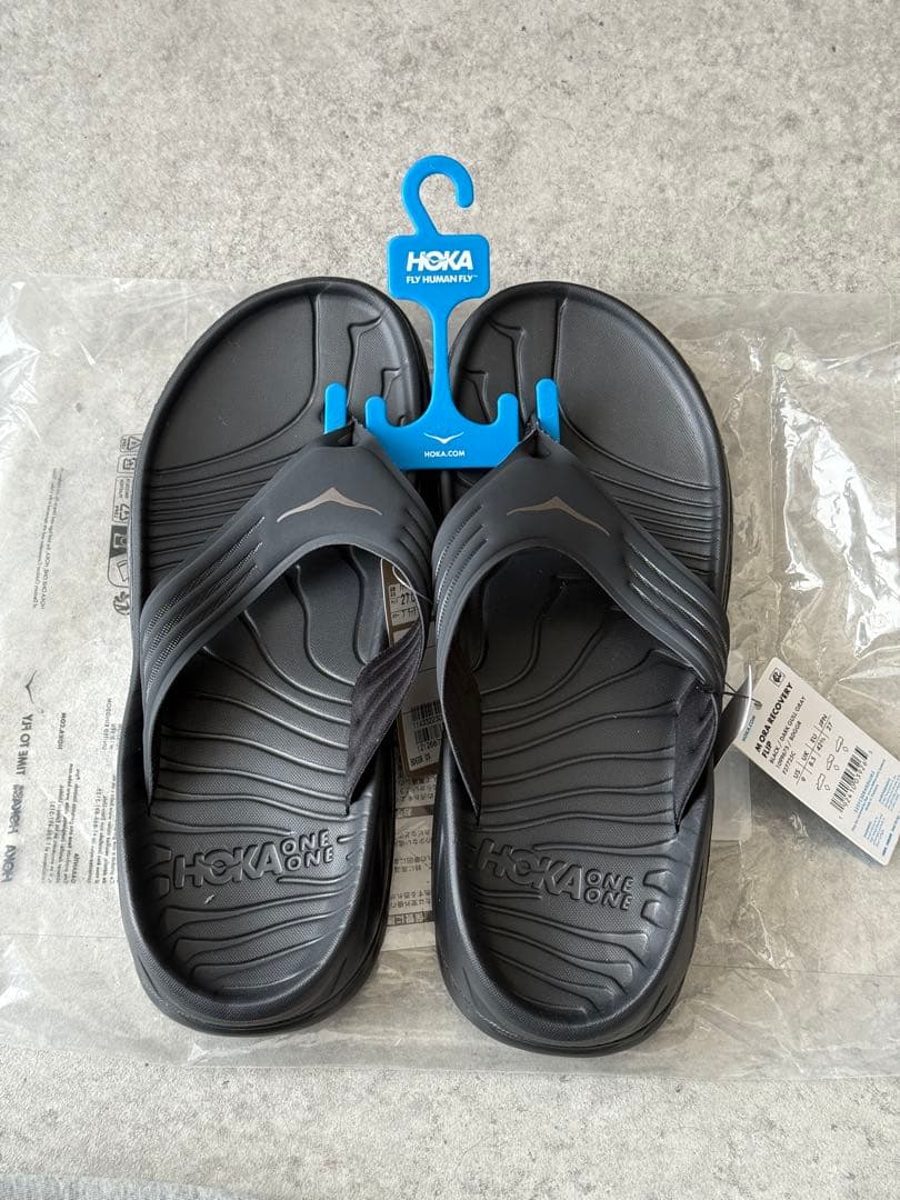 HOKA flip リカバリー サンダル ブラック 27