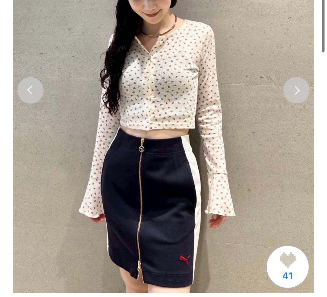 リリーブラウン　【LILY BROWN×PUMA】フロントジップミニスカート