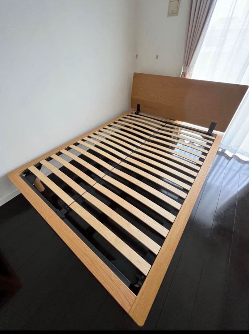 MUJI 無印良品 ダブルベッドフレーム オーク　※フレームのみ