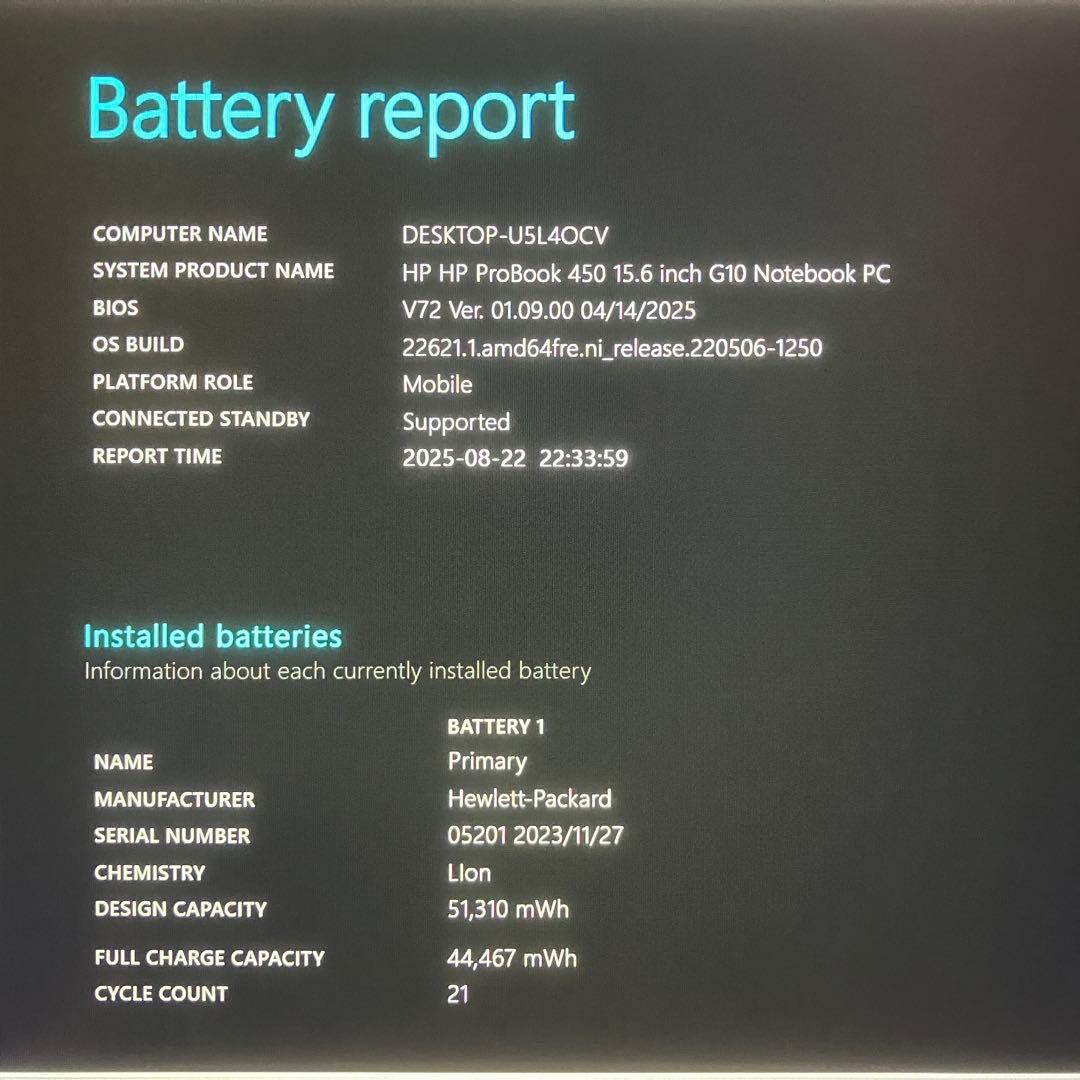 美品 PROBOOK 450 G10 i5 16GB SSD フルHD オフィス