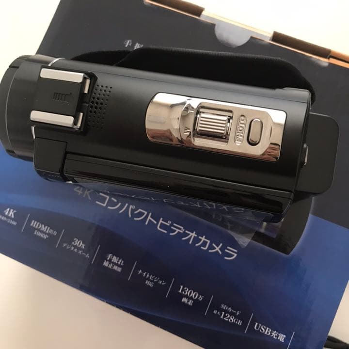 ノジマ　4K コンパクトビデオカメラ　保証期間内