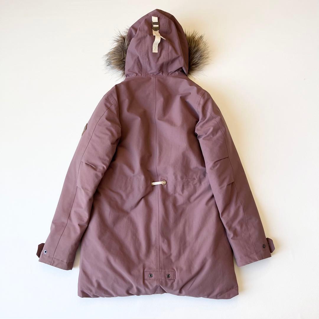 3207【美品】バートン　ジャケット 無地 ファー付き　中綿入り　ピンク　XS
