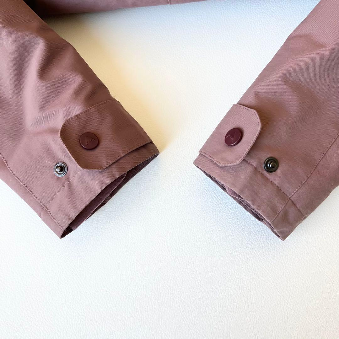 3207【美品】バートン　ジャケット 無地 ファー付き　中綿入り　ピンク　XS