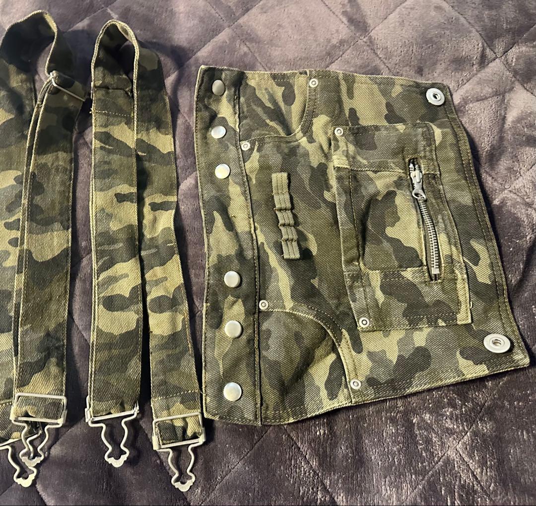 【12/5まで限定価格】パーソンソウル迷彩オーバーオール パンツM