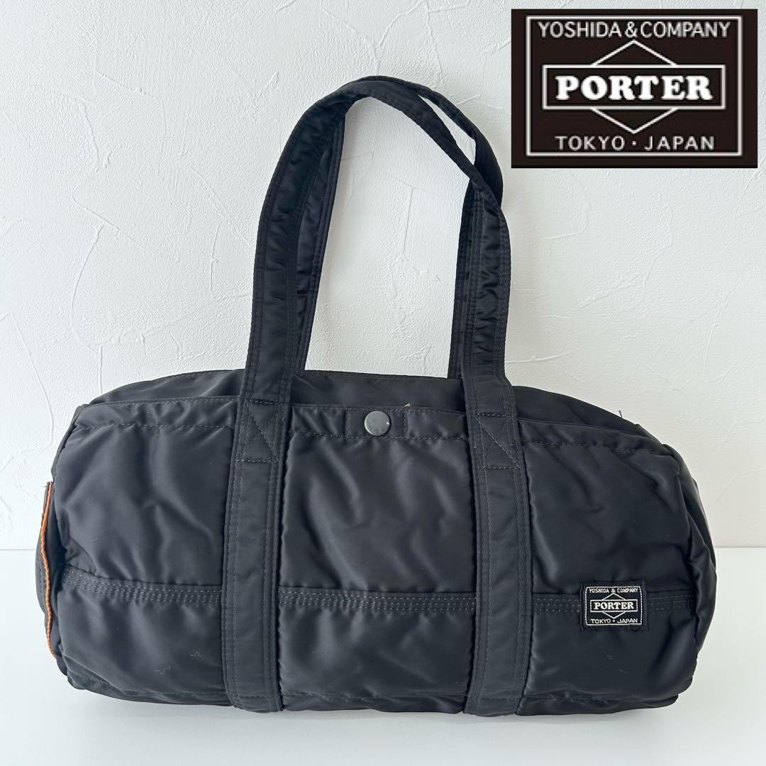 (k25)Porter タンカー ドラムバッグ ミニボストンバッグ ブラック