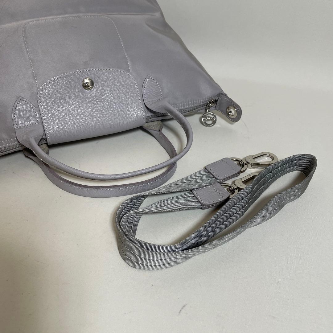 2601-58｜ロンシャン ル・プリアージュ 2WAYハンドバッグ グレー
