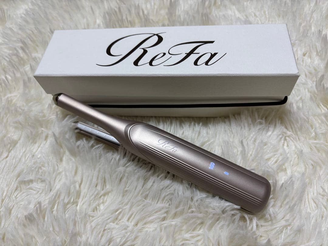 最終値下【美品&箱あり】ReFa フィンガーアイロン ST6 シャンパンゴールド