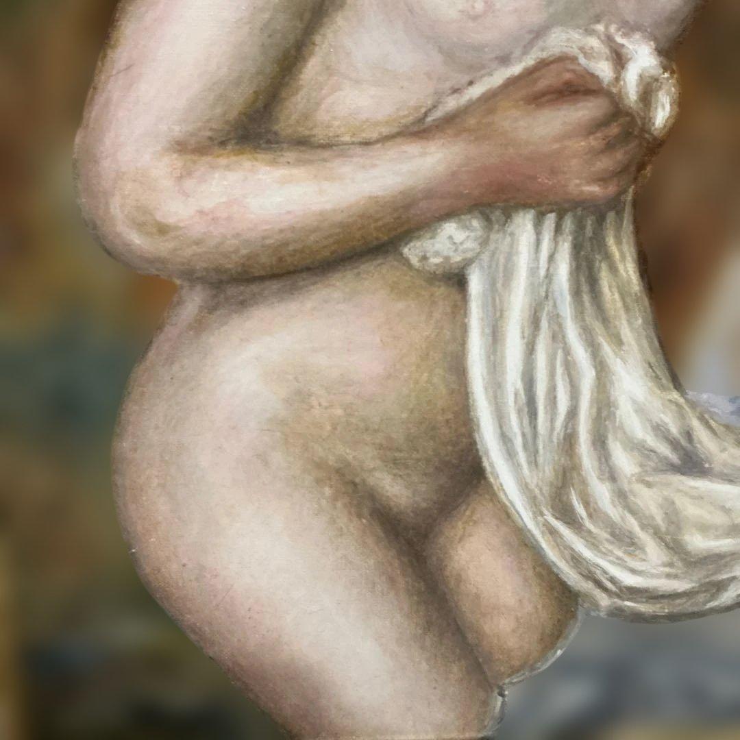 複製画　絵画　油彩画　油絵　模写ルノアール　F10号　ルノワール　「若い浴女」