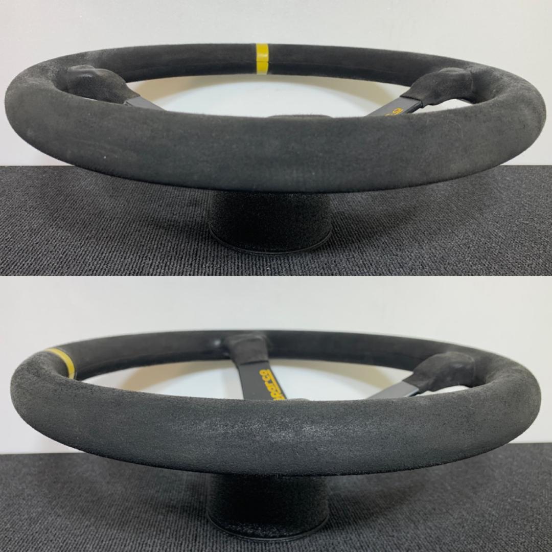 スパルコ R345 ディープコーン ステアリング 35パイ スエード ブラック