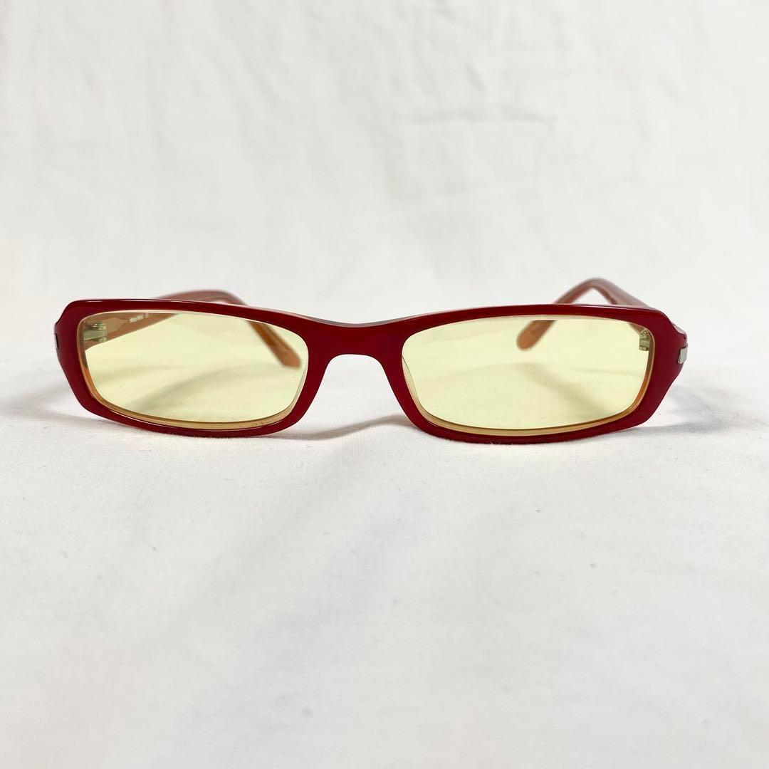 archive miumiu ミュウミュウ サングラス スクエア レッド ロゴ