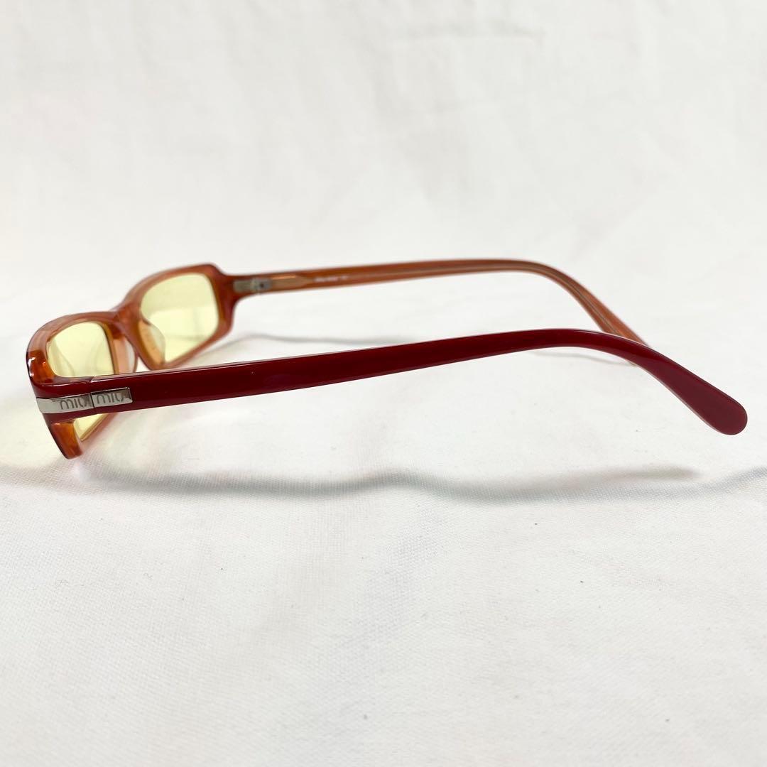 archive miumiu ミュウミュウ サングラス スクエア レッド ロゴ