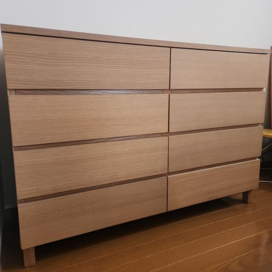 無印良品オーク材４段幅120 cmチェスト