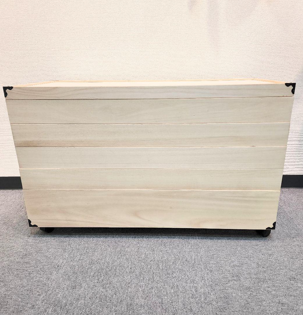 桐箱　5段　木製5段収納ユニット　きもの　和服　　おしゃれ　収納　キャスター付き