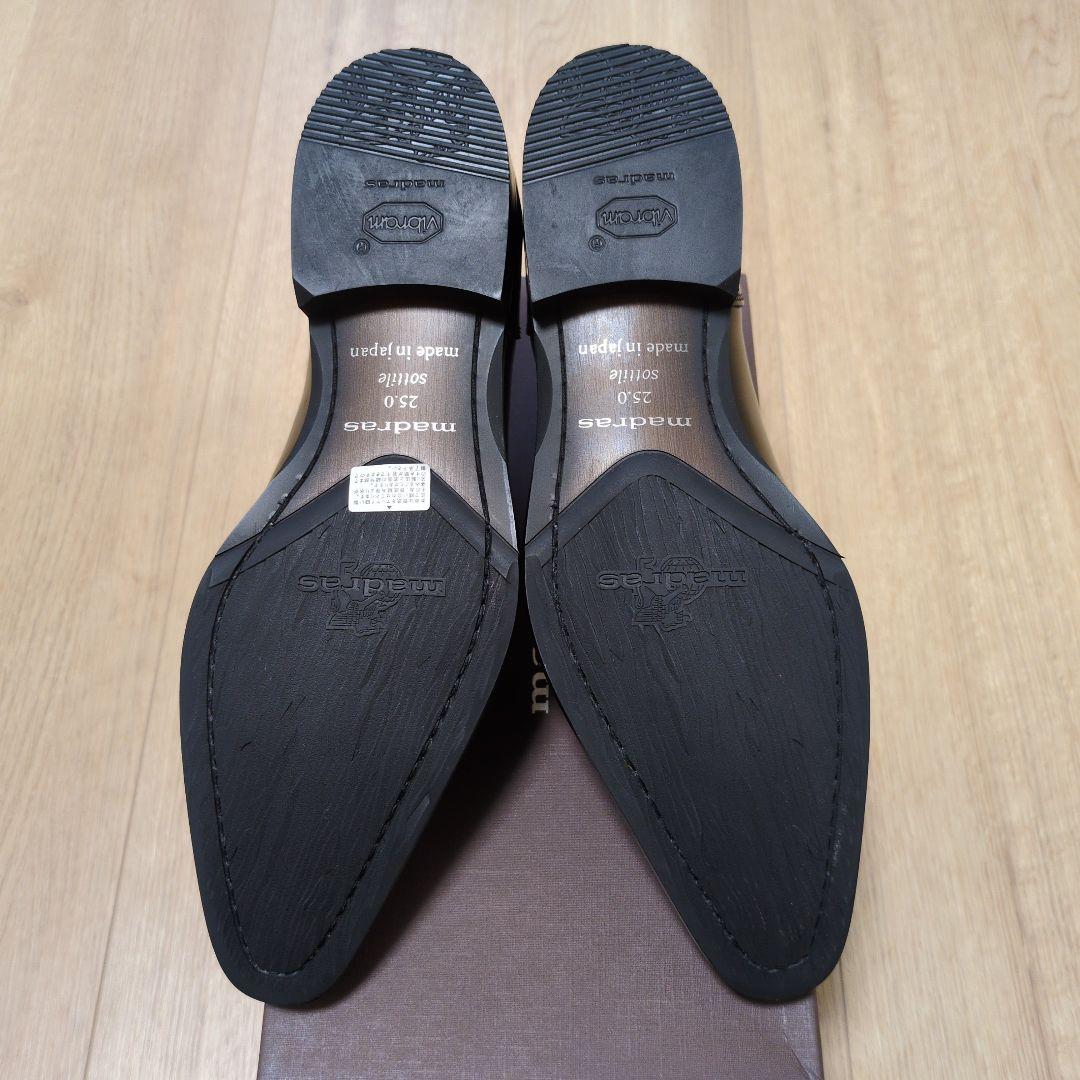 【libeizhuli】25.0㎝ madras ブラック ドレスシューズ