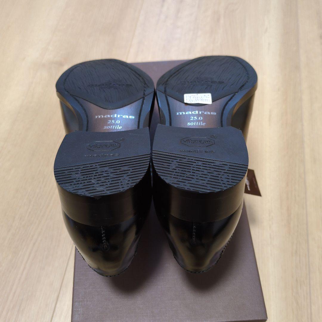 【libeizhuli】25.0㎝ madras ブラック ドレスシューズ