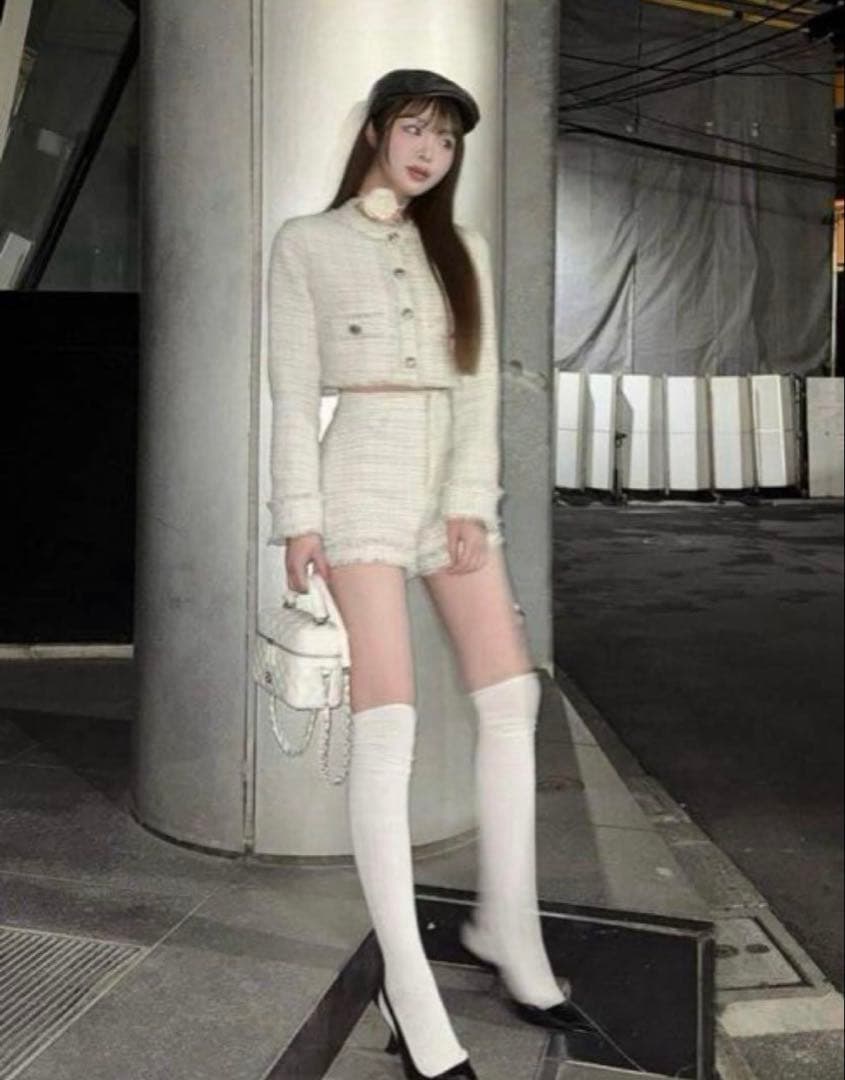 Darich コンパクトフリンジツイードショートパンツ　S