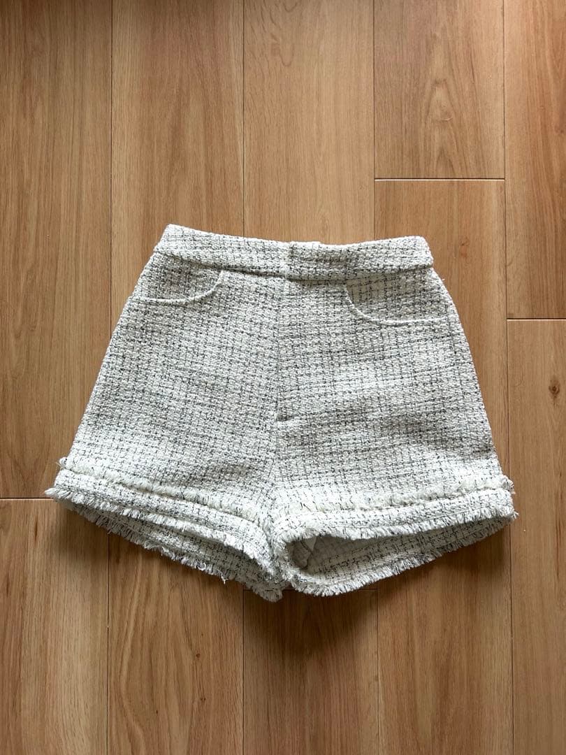 Darich コンパクトフリンジツイードショートパンツ　S