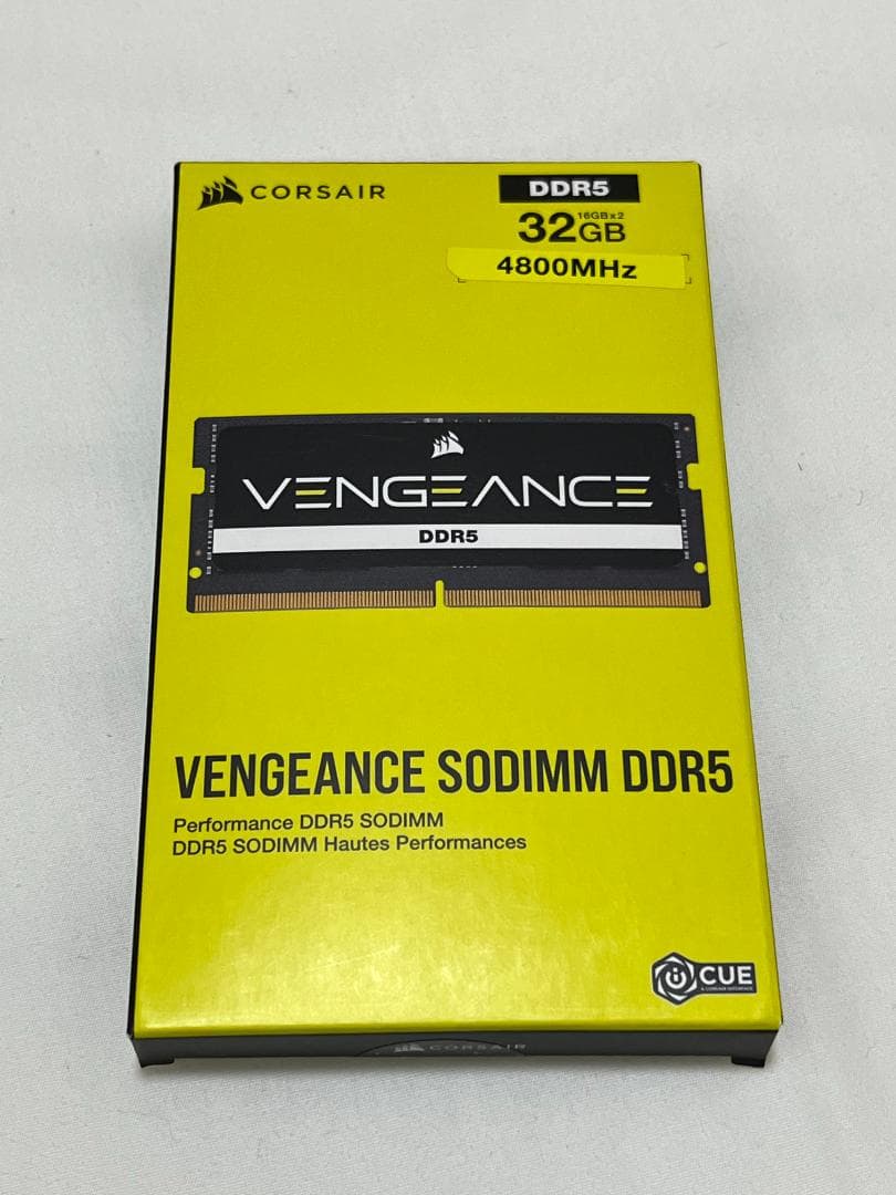 メモリー CORSAIR VENGEANCE SODIMM DDR5 32GB 4800M