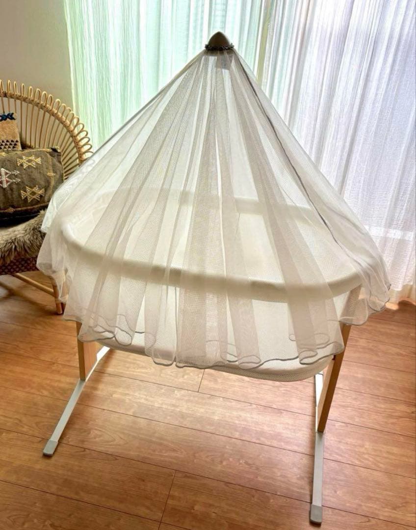 （美品）ベビービョルン クレードル キャノピー付