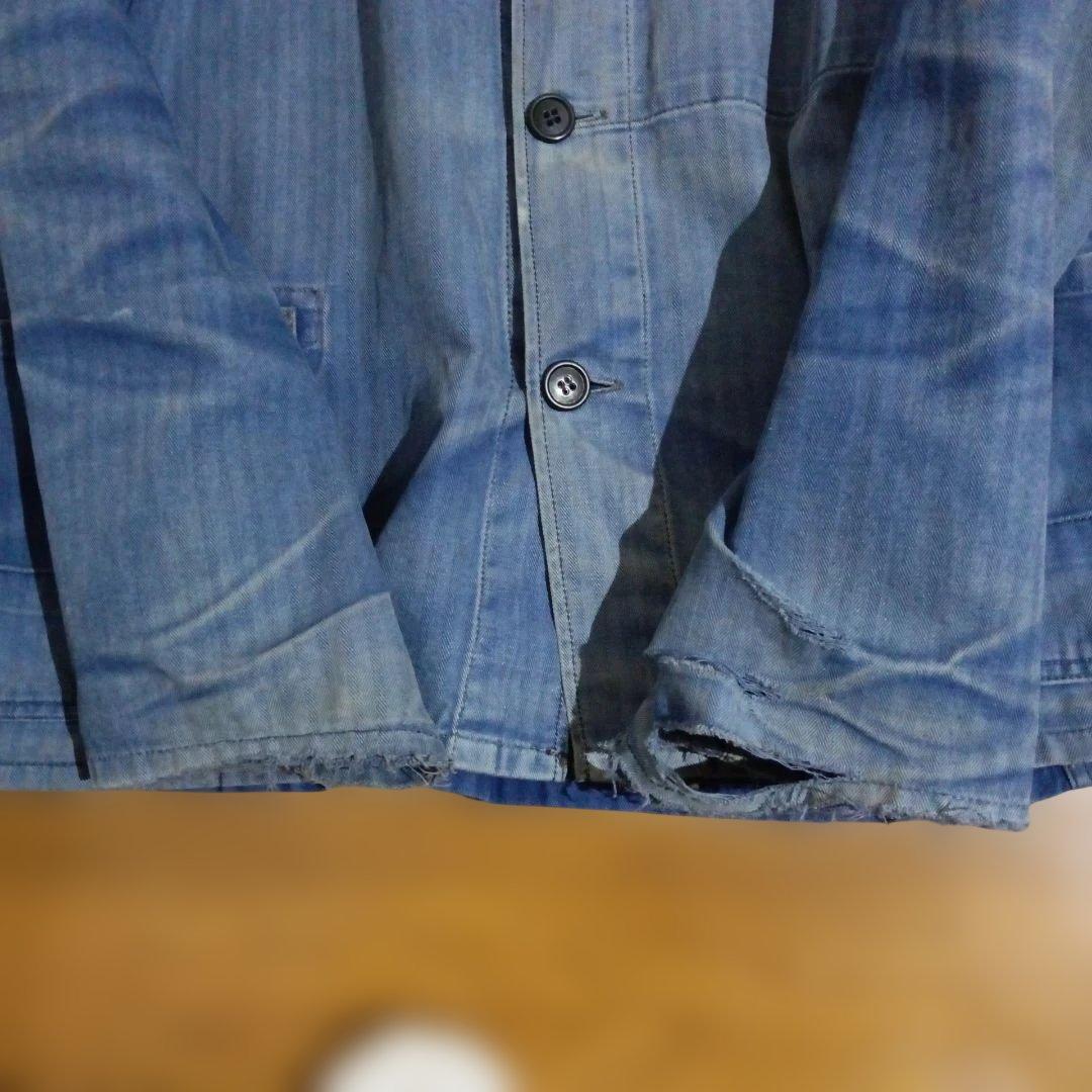 60s ビンテージ　カバーオール　ユーロ　ヨーロッパ　ヘリンボーン　フェード