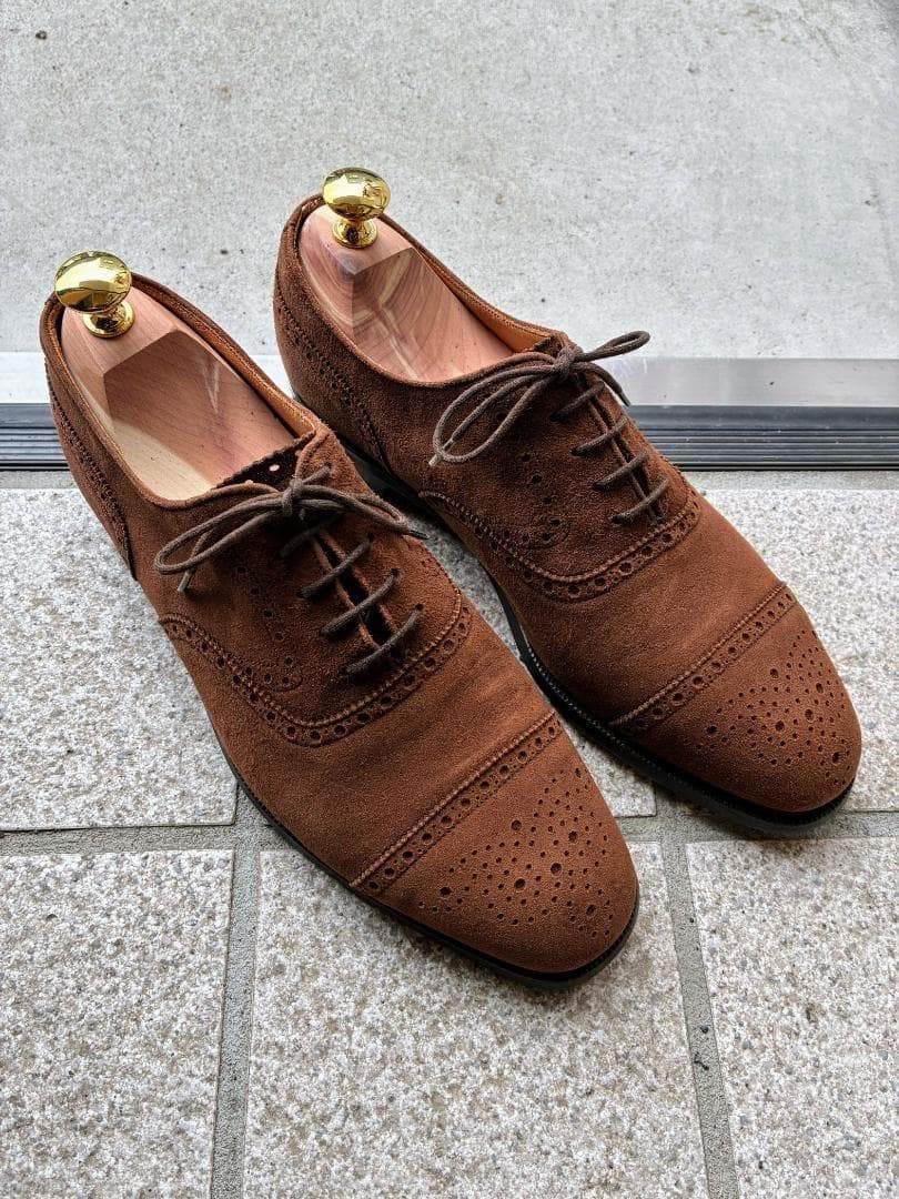 CHEANEY チーニー スエードセミブローグシューズ 7.5 BEAMS F