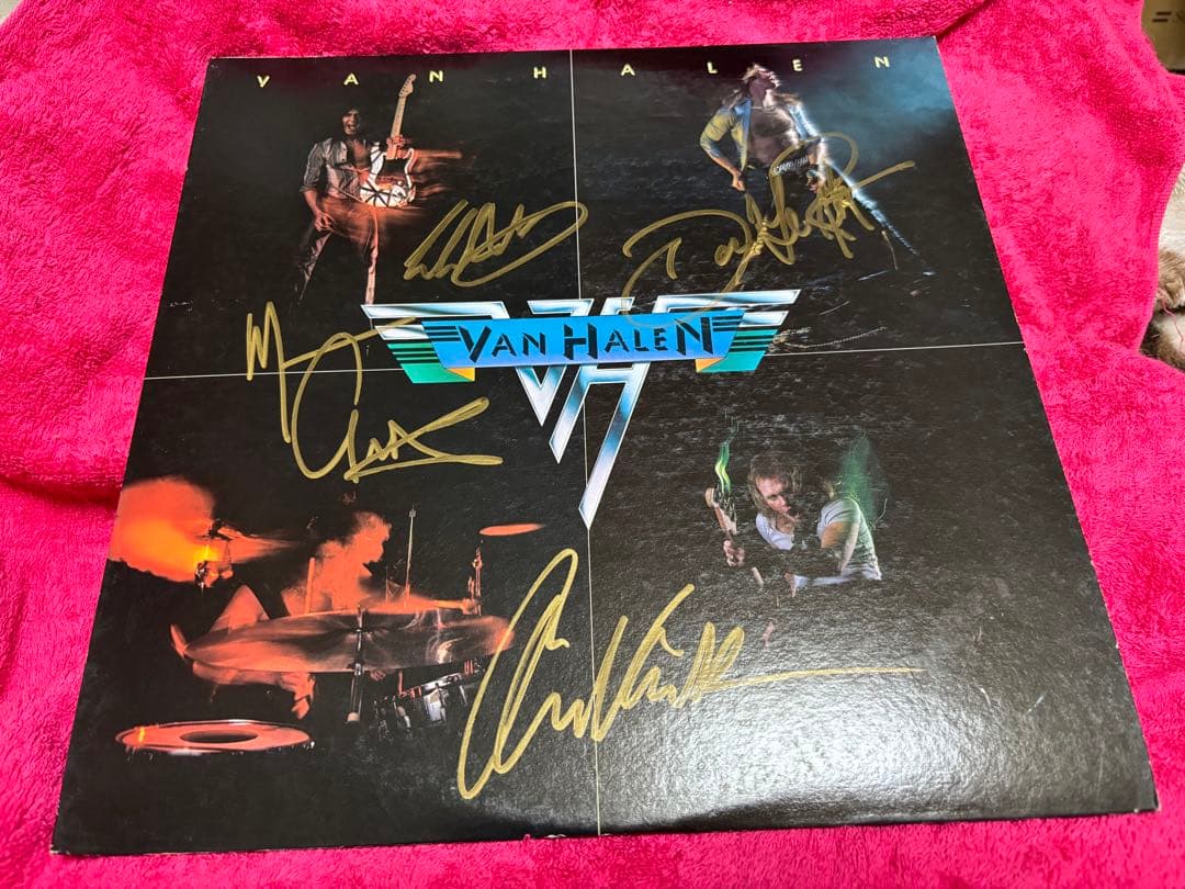 レア　van halen 直筆　サイン　レコード　ヴァン　ヘイレン　バンヘイレン