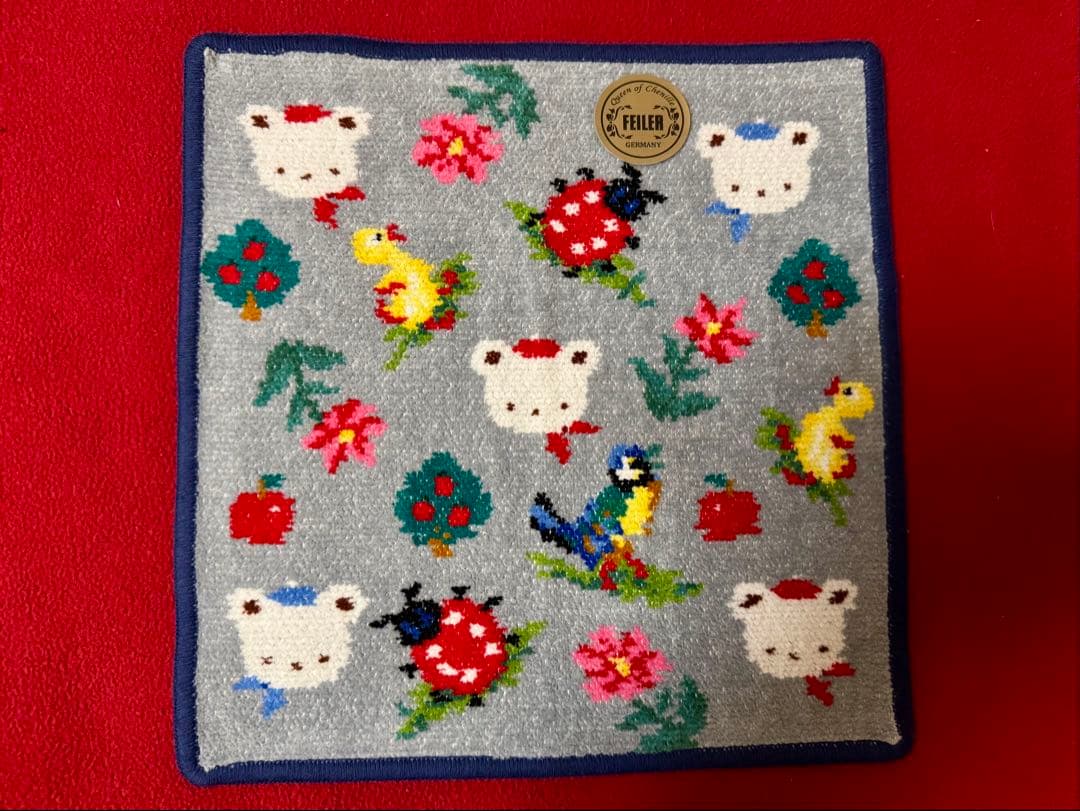 新品未使用) フェイラー ファミリア コラボ ハンカチ ハイジアップルフォレスト