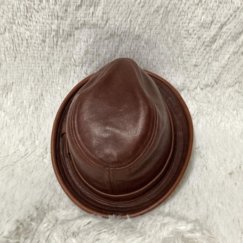 NEW YORK HAT★VINTAGE LEATHER FEDORA HAT