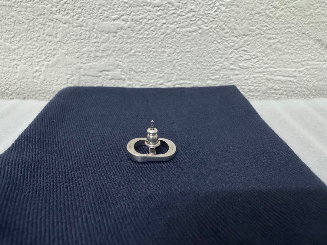 美品Dior ディオールCDロゴクリスタル ピアス シルバー925【片耳用】単品