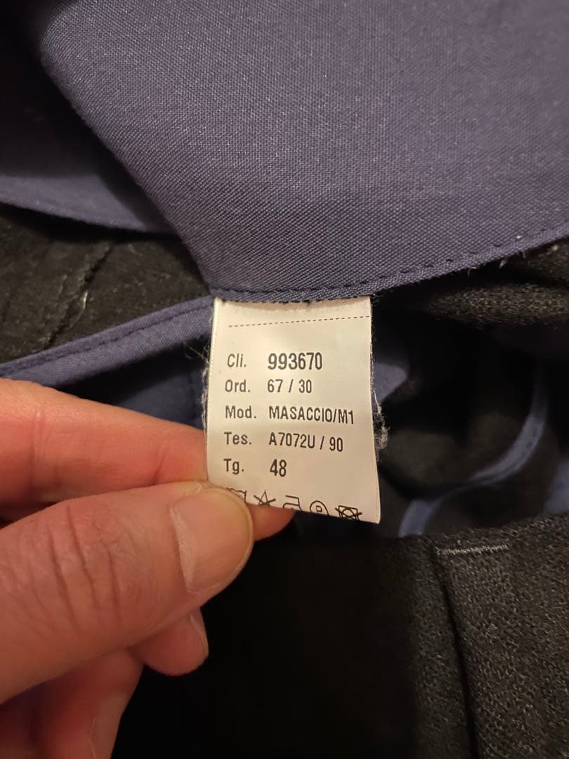 giab's ARCHIVIO MASACCIO48ダークグレー永久クリース仕様