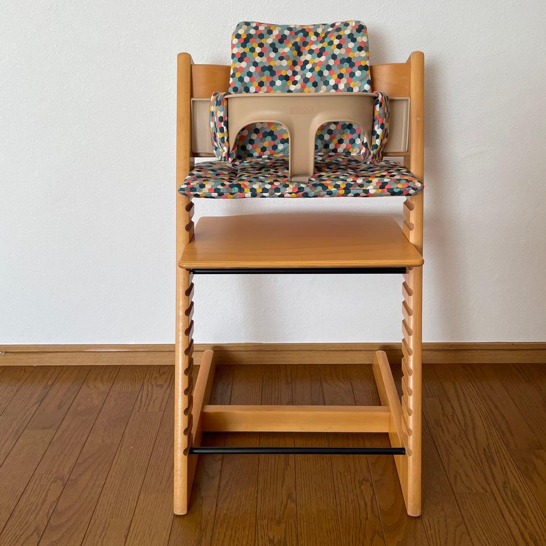 ストッケ　トリップ トラップ　ベビーチェア+ベビーセット+クッション　ナチュラル