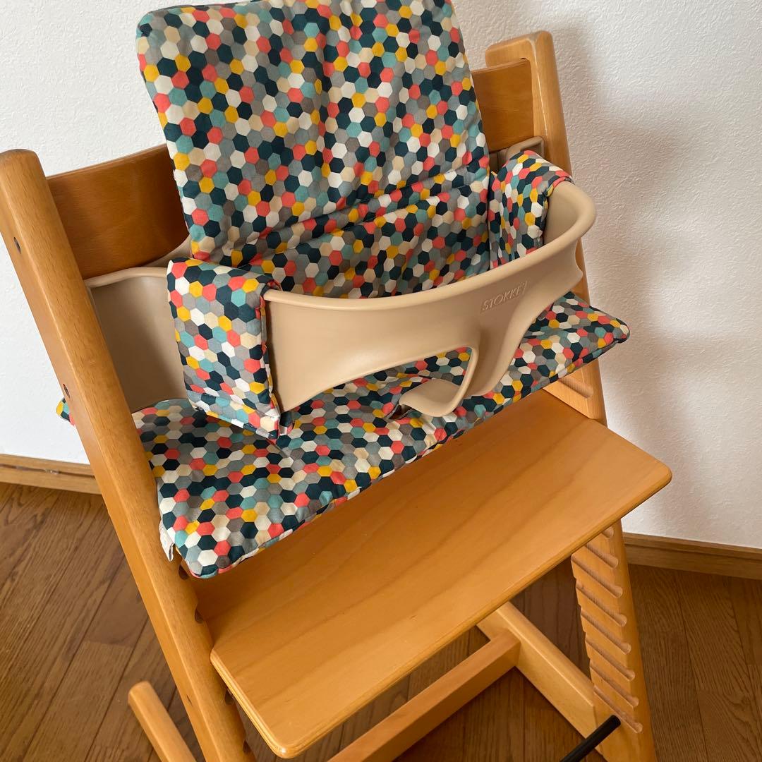 ストッケ　トリップ トラップ　ベビーチェア+ベビーセット+クッション　ナチュラル
