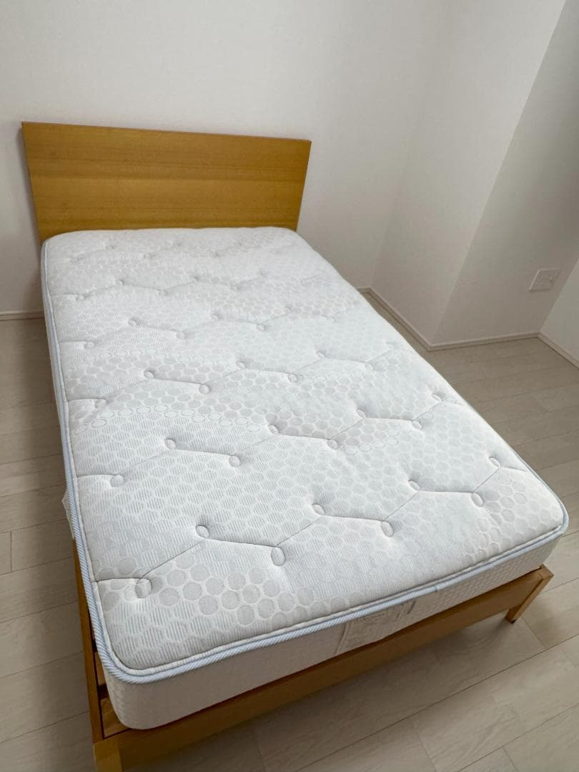 セミダブル マットレス(レガリア)＆すのこベッドフレーム セット ヘッドボード付