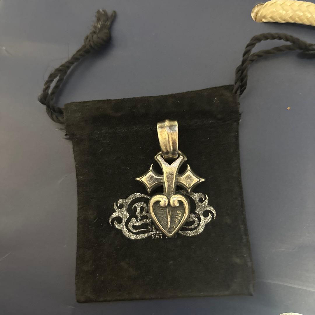 925シルバー ハート クロス ペンダント