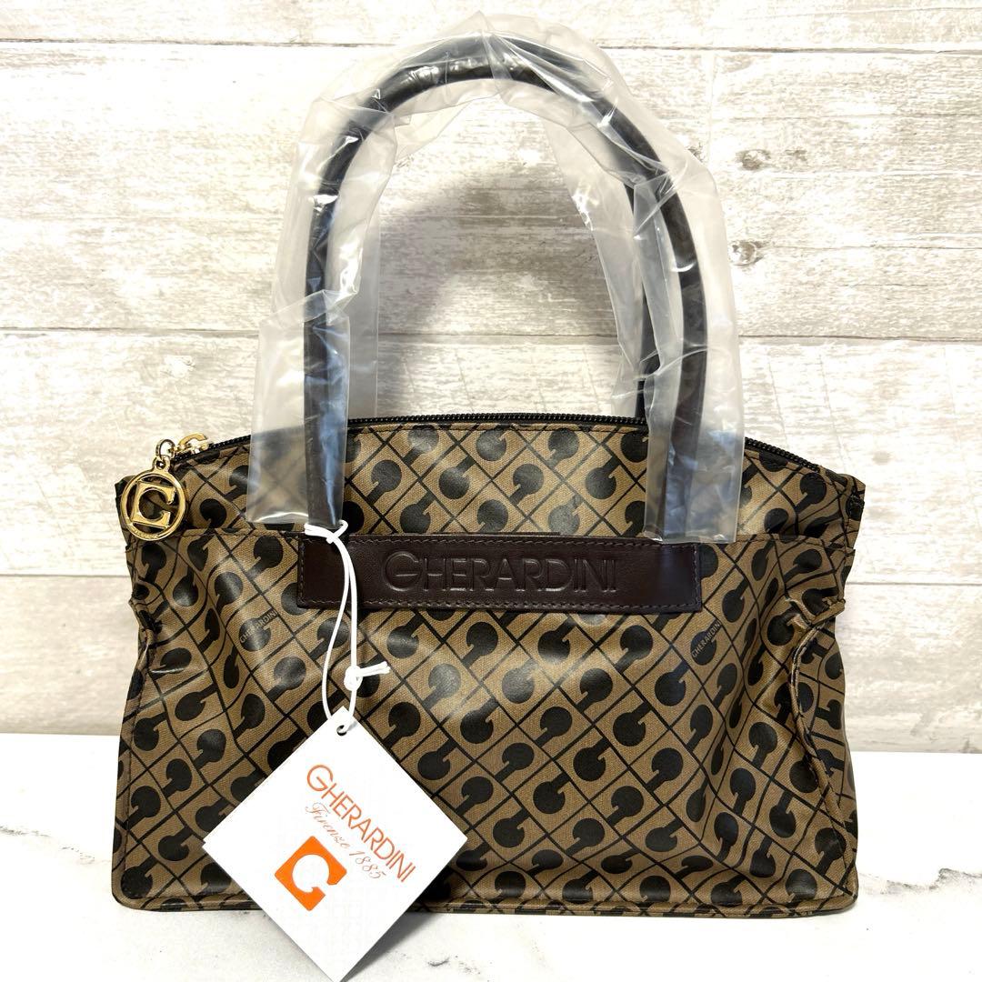 新品未使用　GHERARDINIゲラルディーニ ミニハンドバッグ　ブラウン