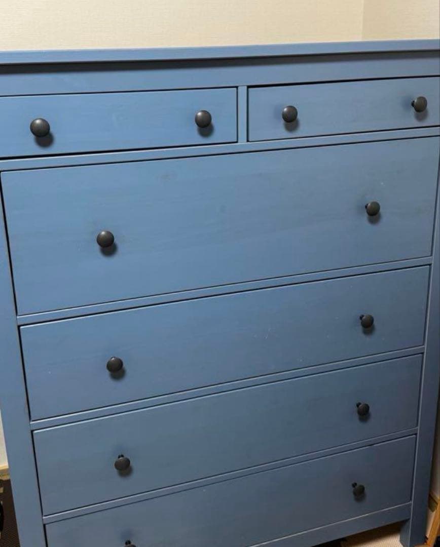 【hiyori☪︎⋆。˚✩ 】IKEA ヘムネス５段チェスト水色