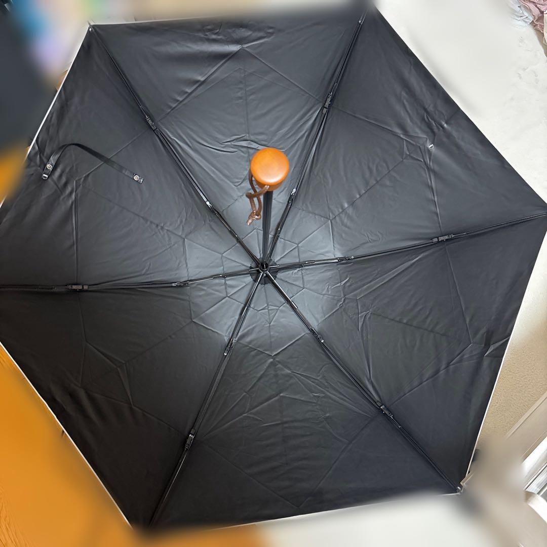 サンバリア　折りたたみ日傘　3段折/無地　ホワイト