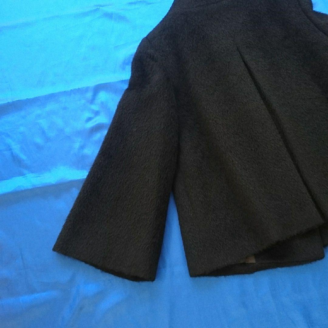 大人キュート♪ボールジィBALLSEY ふわふわアルパカシャギージャケット黒