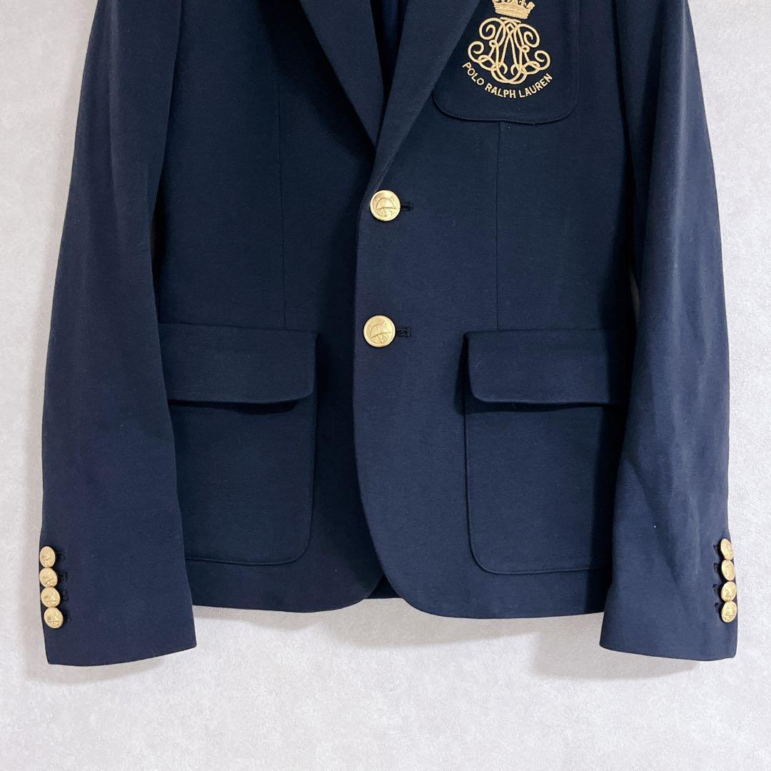 ポロラルフローレン　紺ブレ　エンブレム 刺繍 　金ボタン　ジャケット　ブレザー