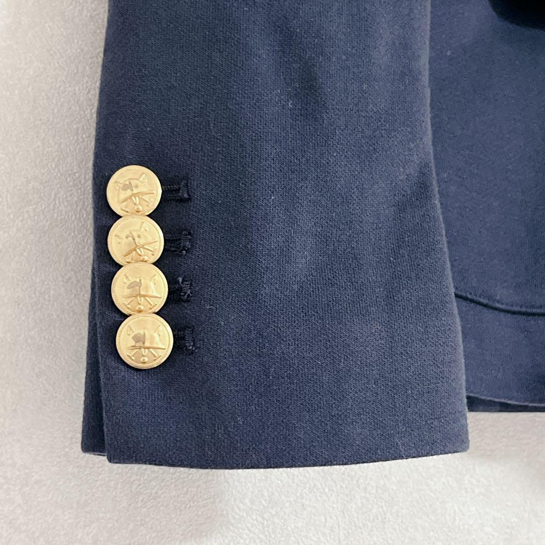 ポロラルフローレン　紺ブレ　エンブレム 刺繍 　金ボタン　ジャケット　ブレザー