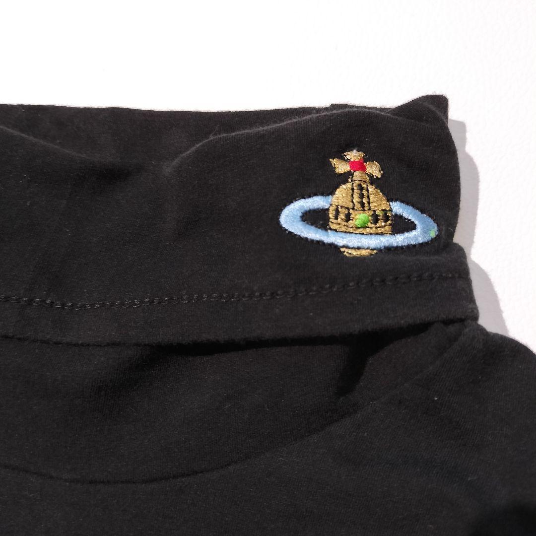 ヴィヴィアンウエストウッドオーブ刺繍　タートルネック カットソー　ブラック