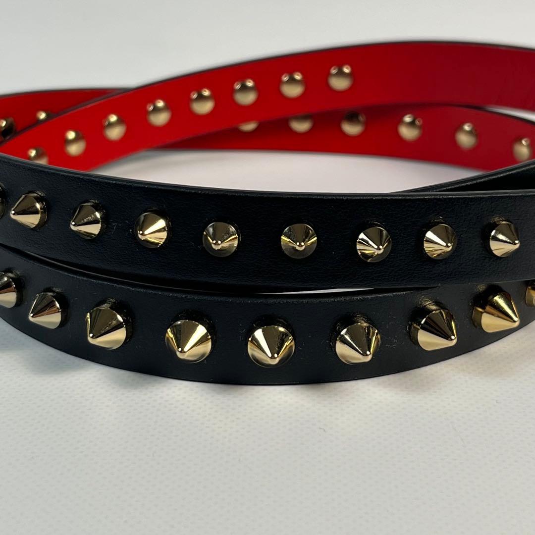 未使用級　Christian Louboutin スタッズ　レザーベルト